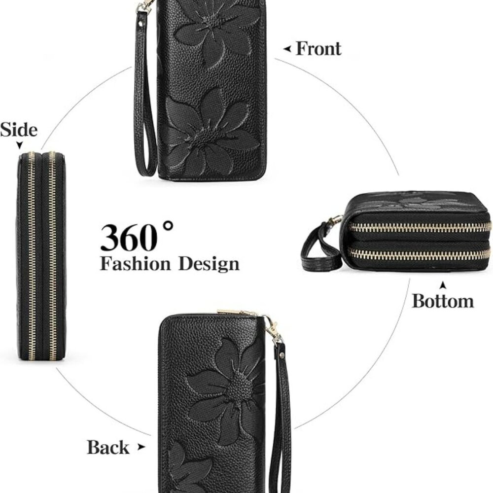 Clutch with phone holder